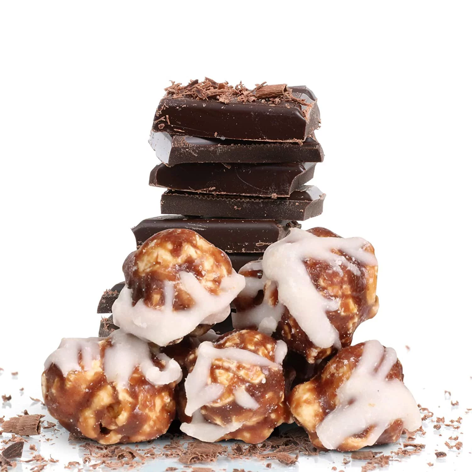 Chocolate Swirl Popcorn by Its Delish, 16 Oz 1 Lb Jumbo Container Bulk Popcorn, Festive Chocolate Air Popped Sweet Crunchy Popcorn with Chocolate Corn Snack, Parties  Gluten Free, Vegan, Kosher