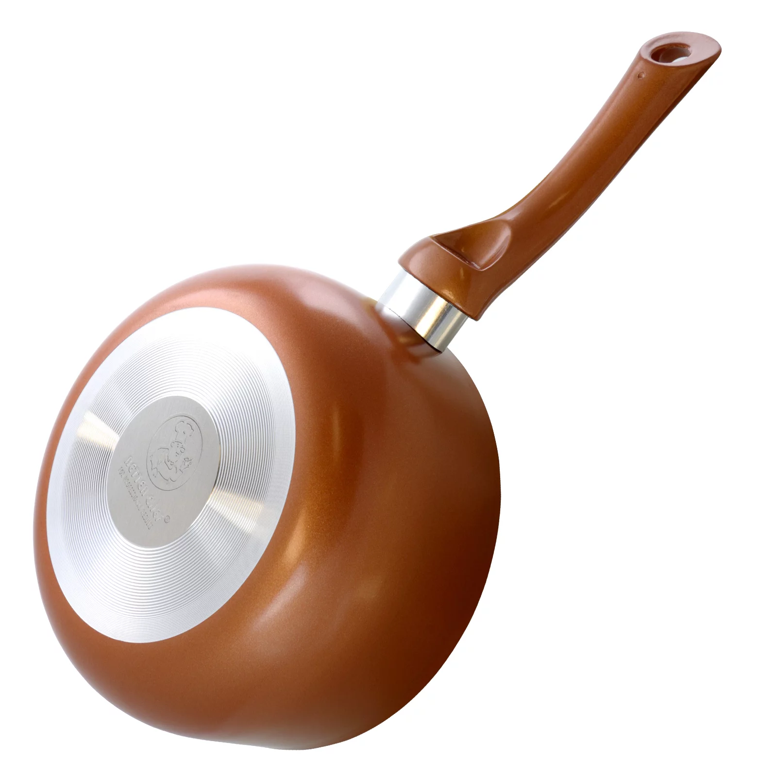 Better Chef 1.5 Qt. Copper Colored Ceramic Coated Saucepan with Glass Lid