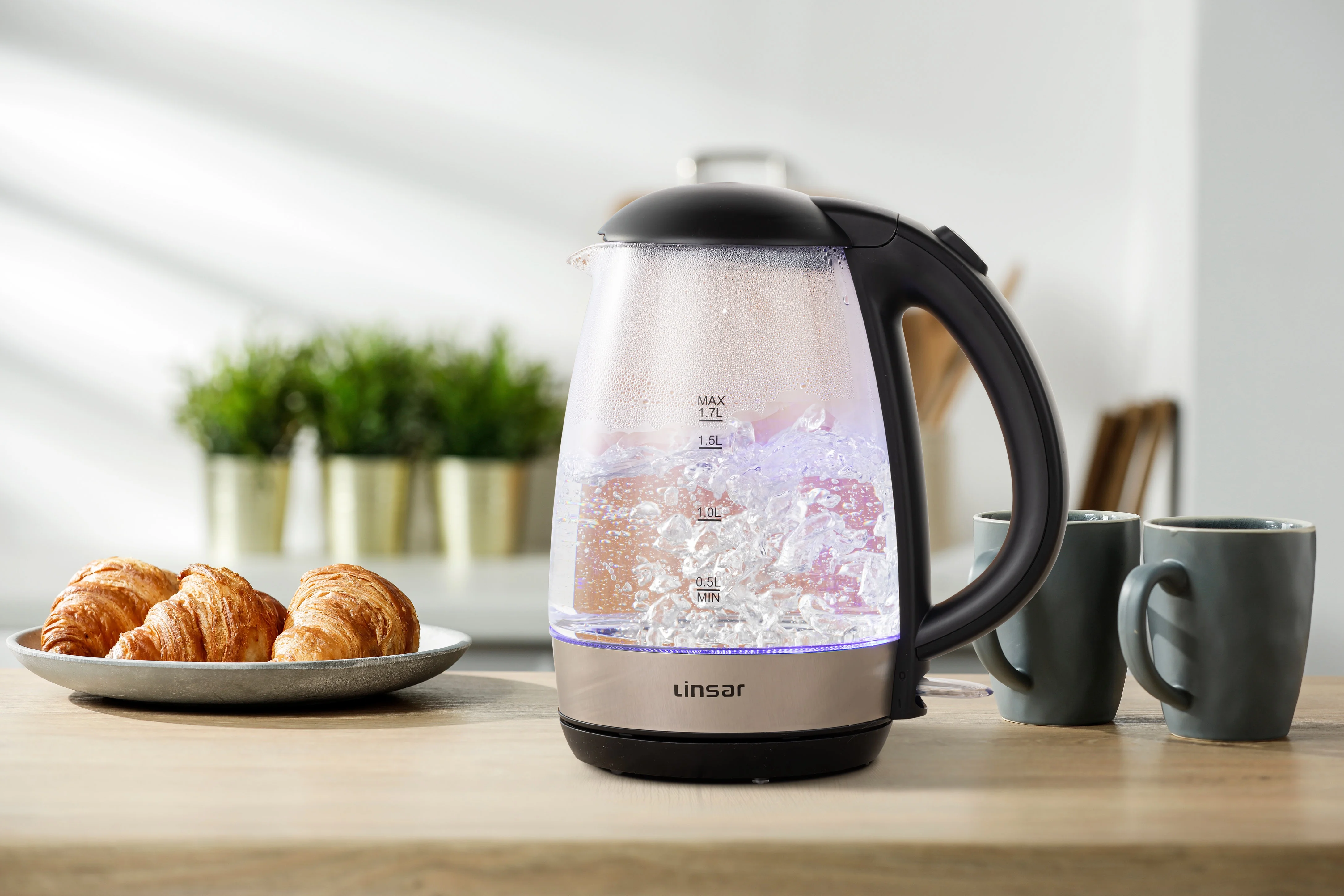 Linsar Large Capacity Electric Glass Water Kettle - LED Light