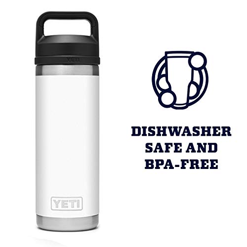 YETI Rambler 18 oz Bottle, Vacuum Insulated, Stainless Steel with Chug Cap, Sandstone Pink