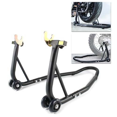 Xitomer 450lbs Universal Motorcycle Rear Stand Wheel Lift Stands, Spool-Style Lift Stand Universal Paddock Stand Powersports Stands Heavy Duty Paddock Stand