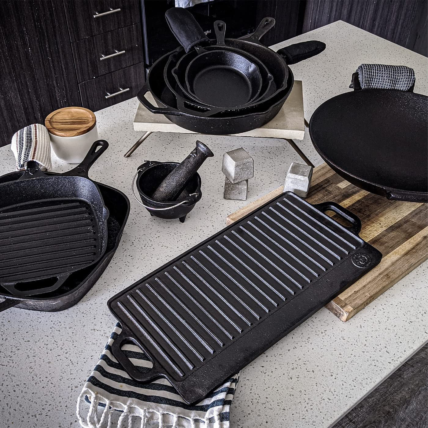 Backcountry Iron 6-1/2 Inch Round Small Pre-Seasoned Cast Iron Skillet