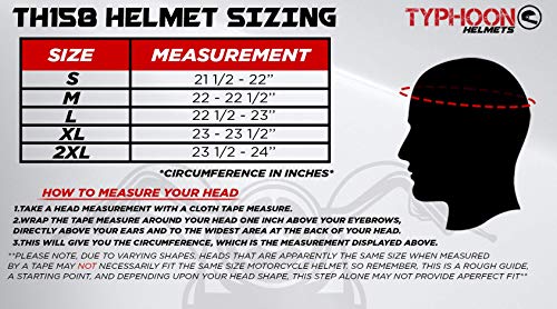 Adult Modular Motorcycle Helmet DOT w/Retractable Sunglass Full Face Flip-up Typhoon TH158