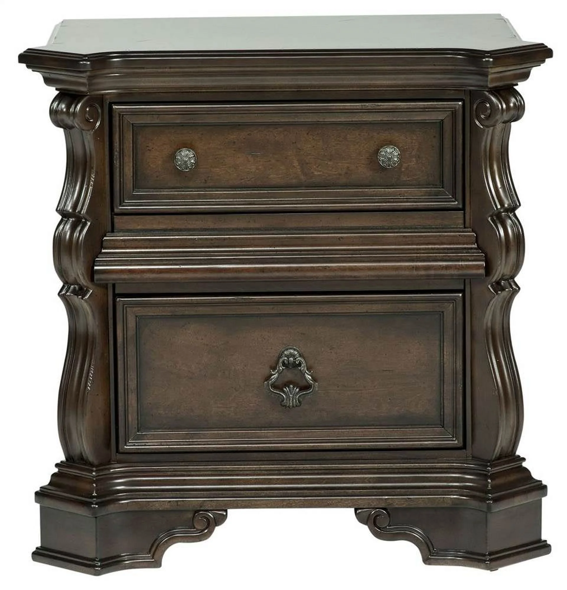 Arbor Place Dark Brown Wood Night Stand