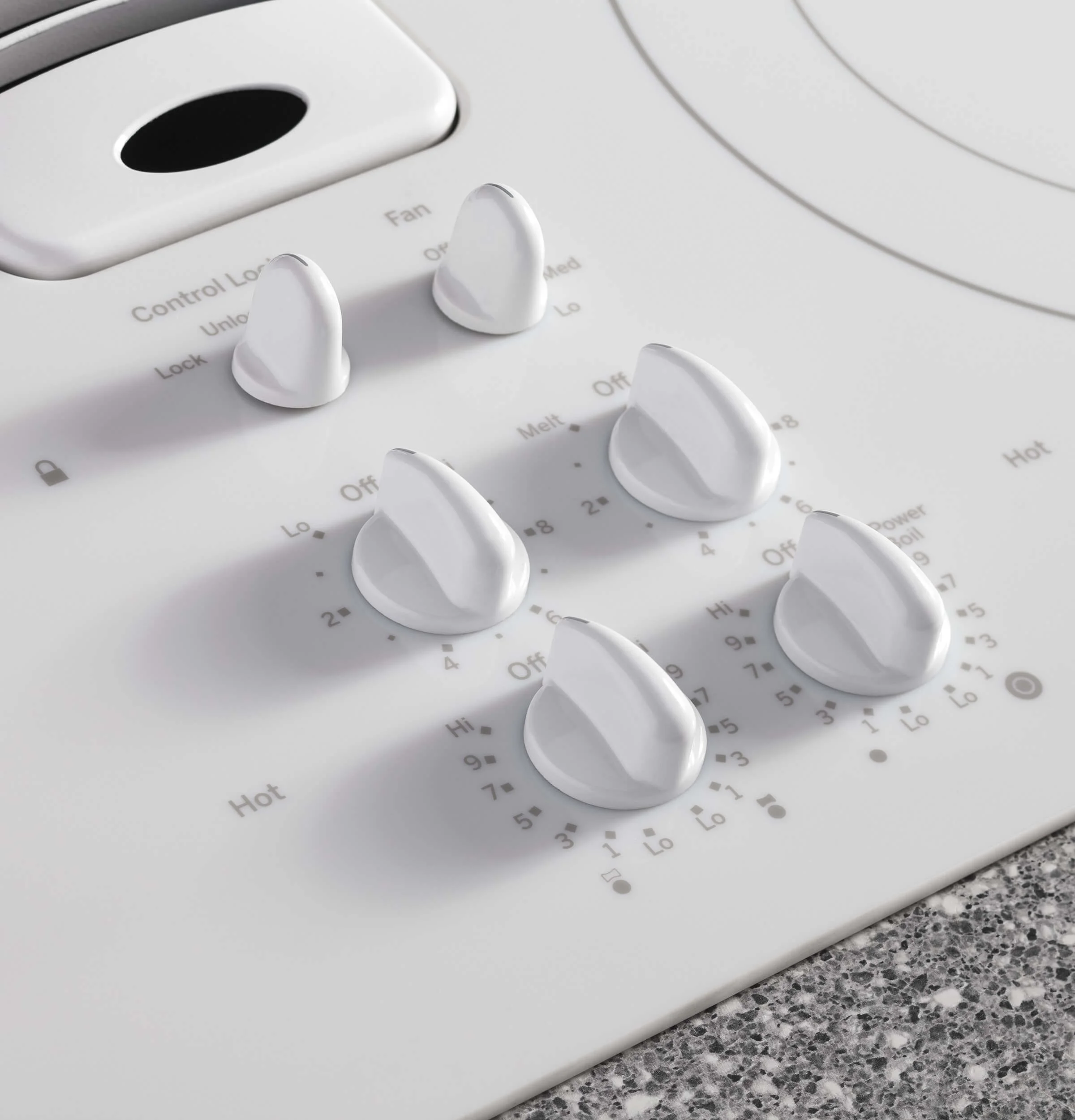 GE Profile PP9830TJWW White Profile Series 30 inch Downdraft Electric Cooktop