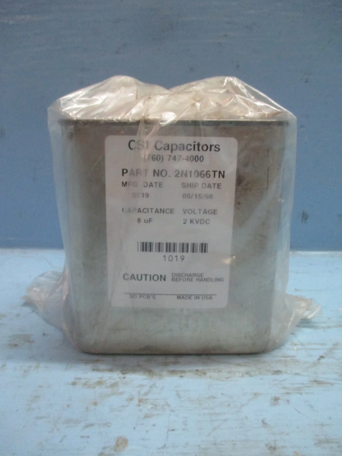 New CSI Capacitors 2N1066TN Capacitor 2 KVDC 8 uF