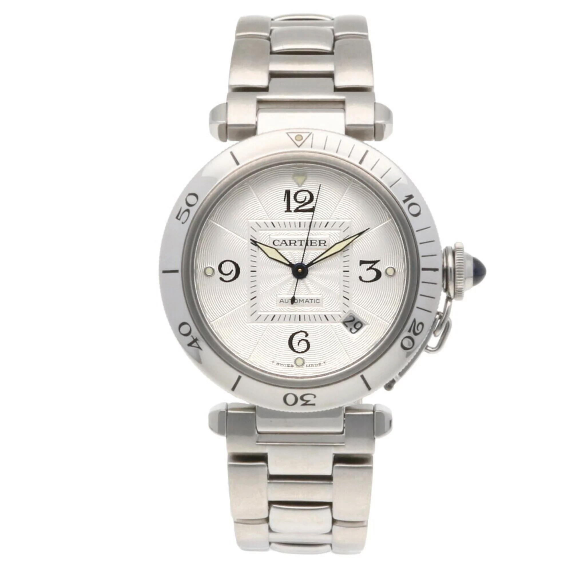 Pre-Owned Cartier CARTIER Pasha 38MM watch stainless steel W31031H3 (2378) self-winding men's (Good)