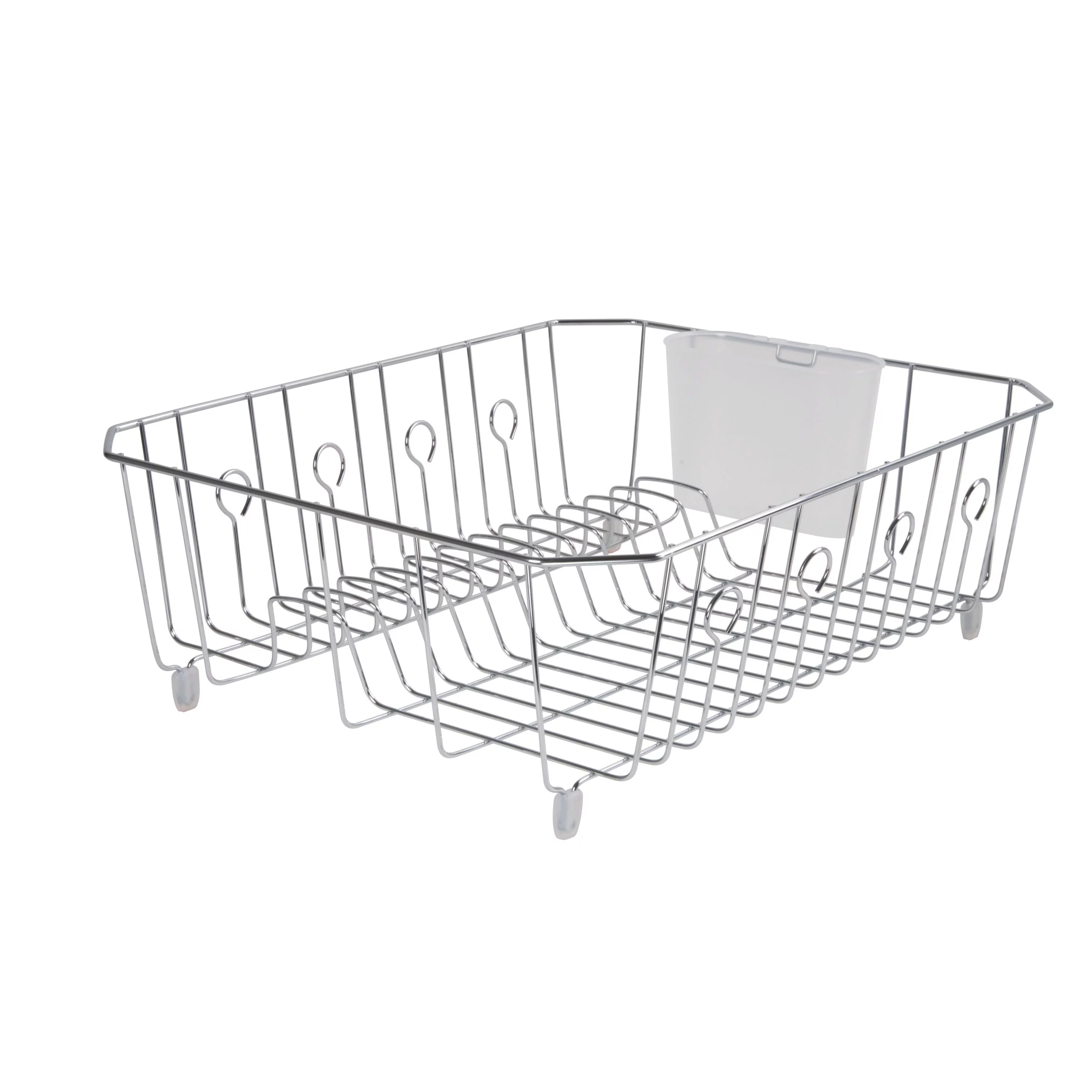Dish Drying Rack, Rubbermaid Dish Rack with Utensil Holder for Kitchen Countertop, Large, Chrome