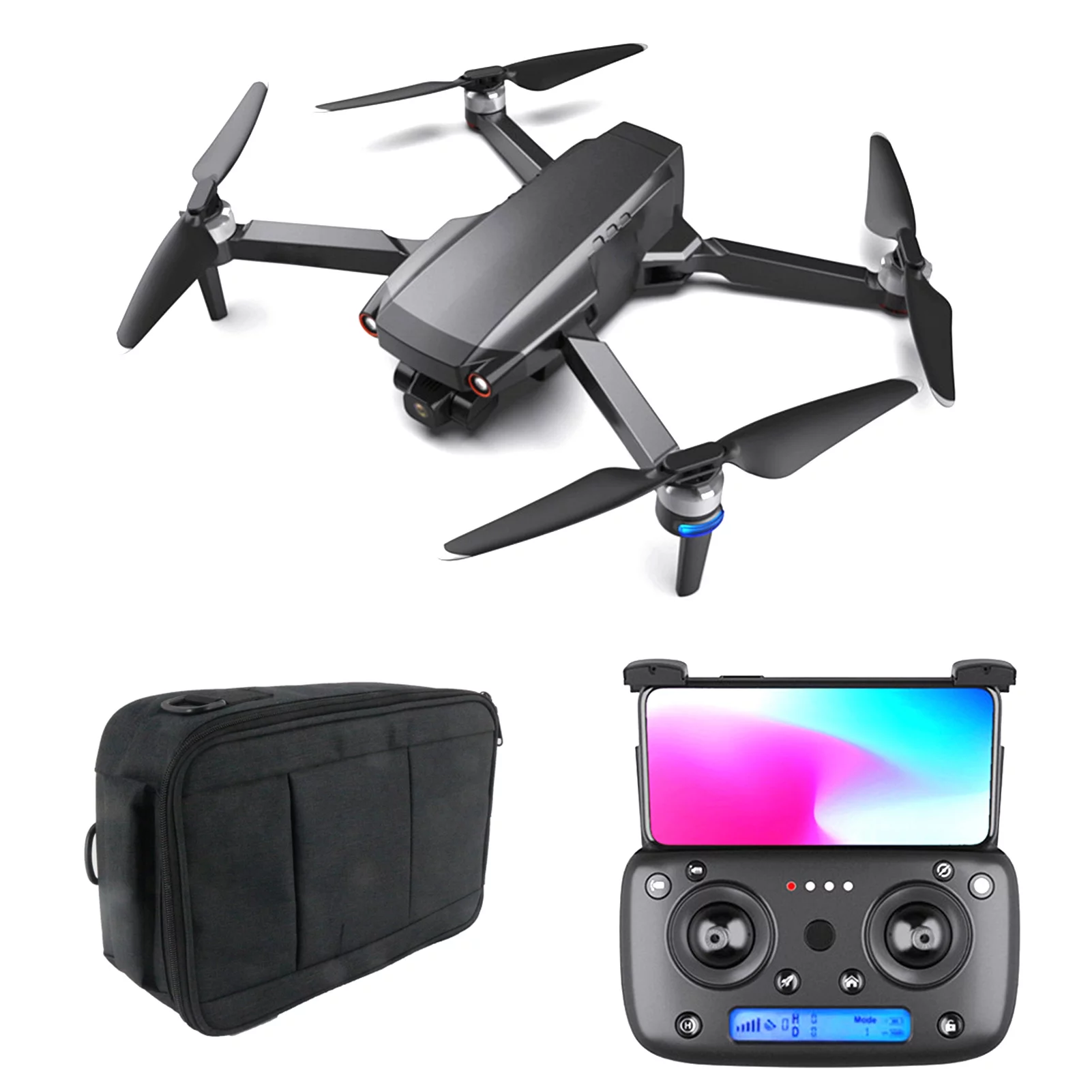 Eccomum RC Drone with Camera 4K 5G Wifi 3- Gimbal 35mins Flight Time Brushless Quadcopter Follow Me Fly Around with Storage Bag