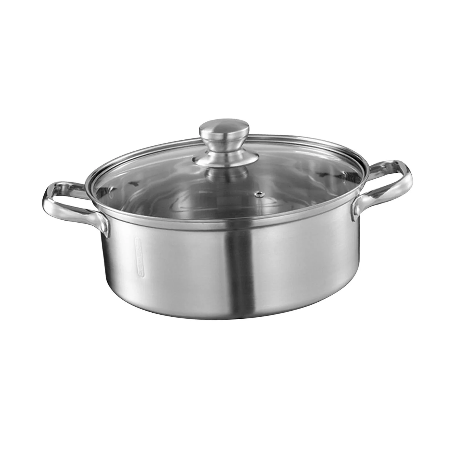 Tongina Stainless Steel Stockpot Induction Pot Warming Milk Cooking Noodle Soup Pot with Lid Hot Pot Cookware for Travel Home Camping 28cm