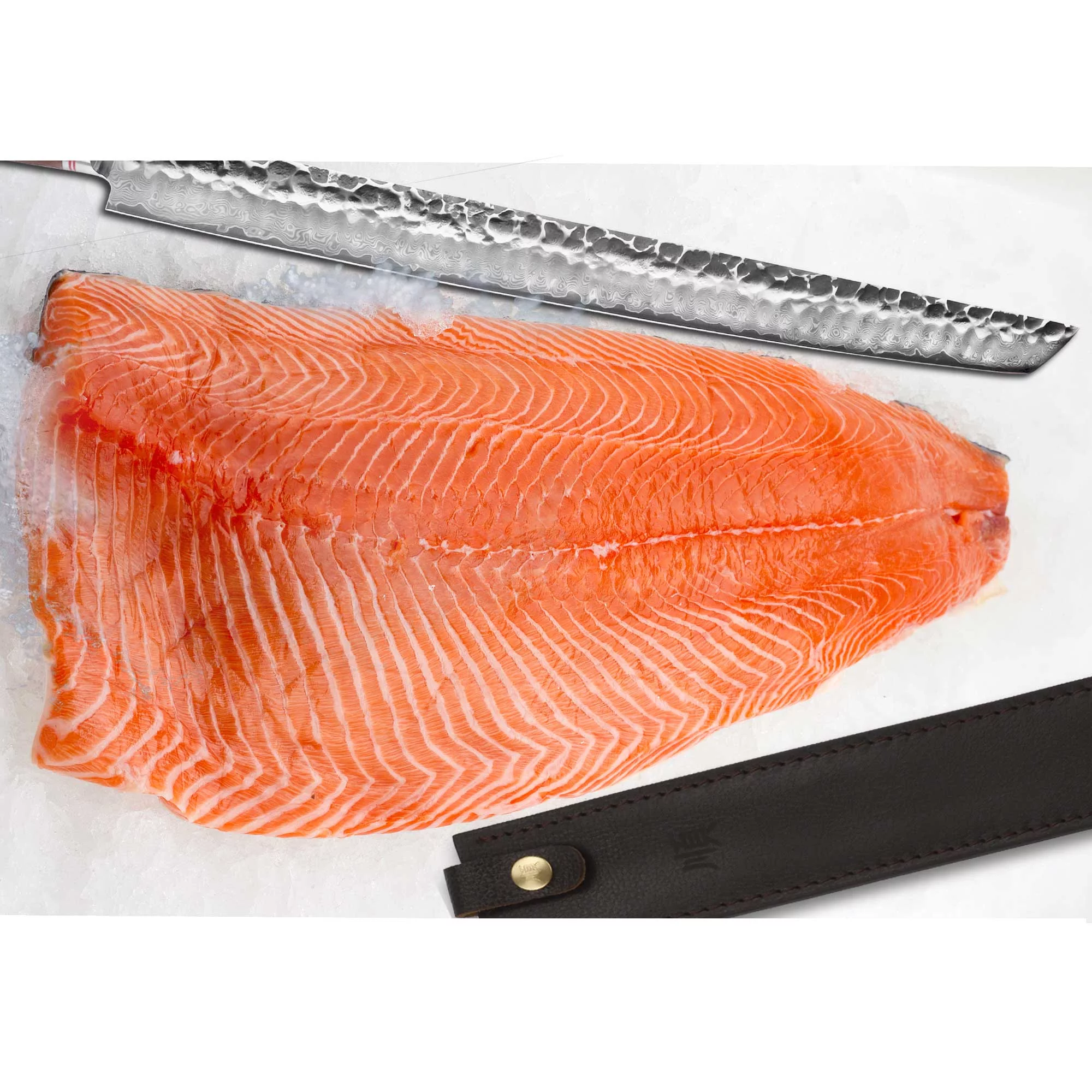 YOUSUNLONG Sakimaru Knife 17 inch - Fillet Knives Damascus Steel Walnut Handle with Leather Sheath