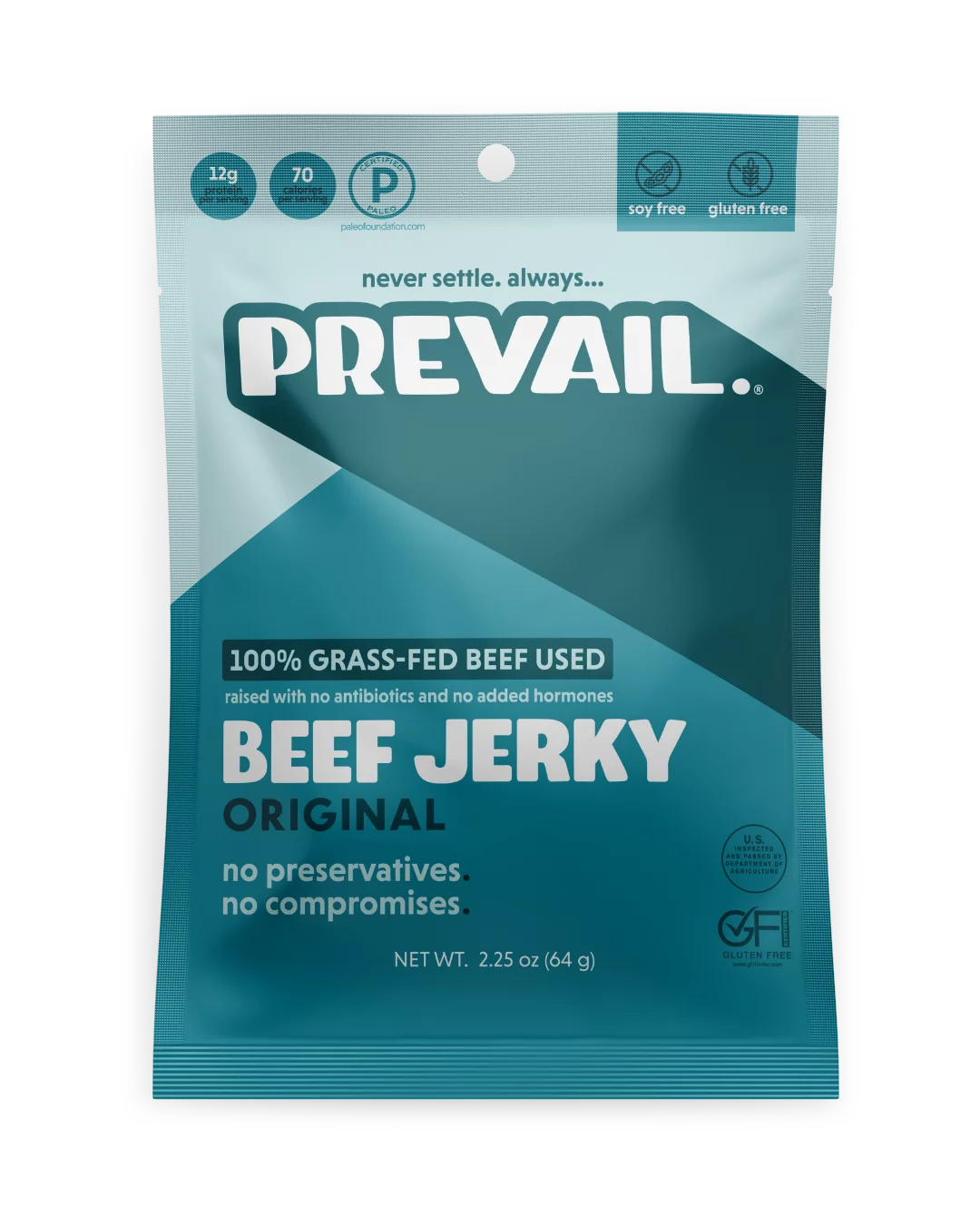 Prevail - Jerky Beef Original - Case Of 8-2.25 Oz