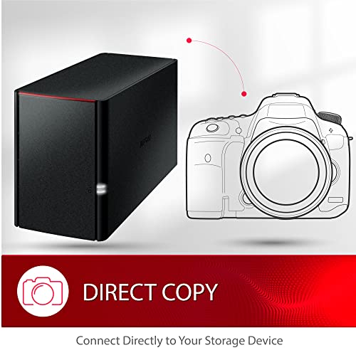 BUFFALO LinkStation SoHo 220 2-Bay Personal Cloud Office NAS 4TB (2x2TB) with Hard Drives Included