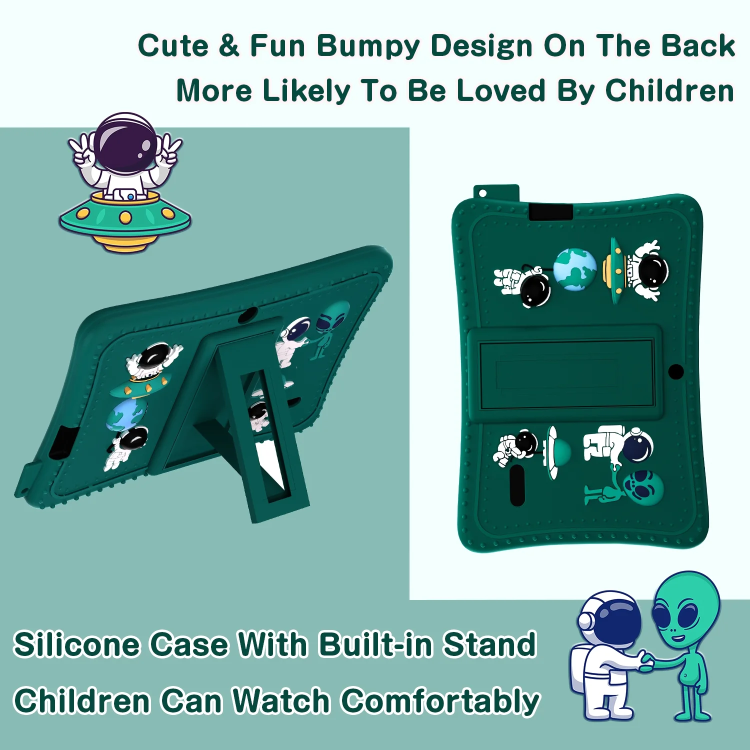 Kids Tablet 7 inch Android 11，32GB ROM 2GB RAM，Parent Control，WiFi，Protective Case, Green