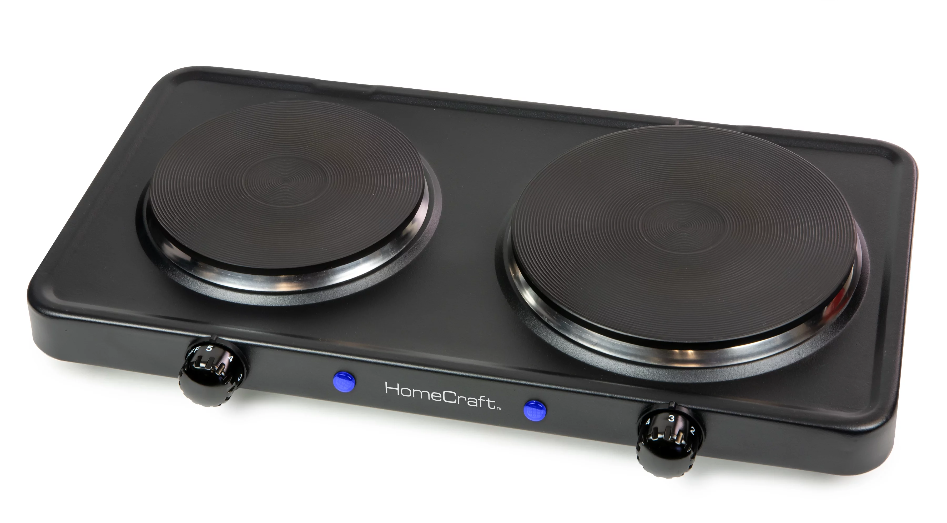 HomeCraft HCDB15BK Double Burner Hot Plate