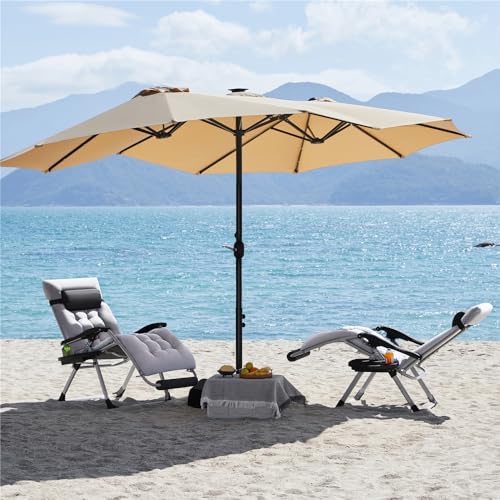 Yaheetech 26in Zero Gravity Chair Set of 2 Reclining Outdoor Sun Lounge Chairs w/Removable Cushion, Cupholder, Headrest and Footrest for Indoor and Outdoor - Gray