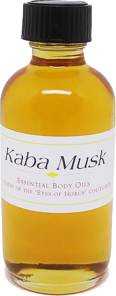 Kaba Musk Scented Body Oil Fragrance [Regular Cap - Clear Glass - Gold - 2 oz.]