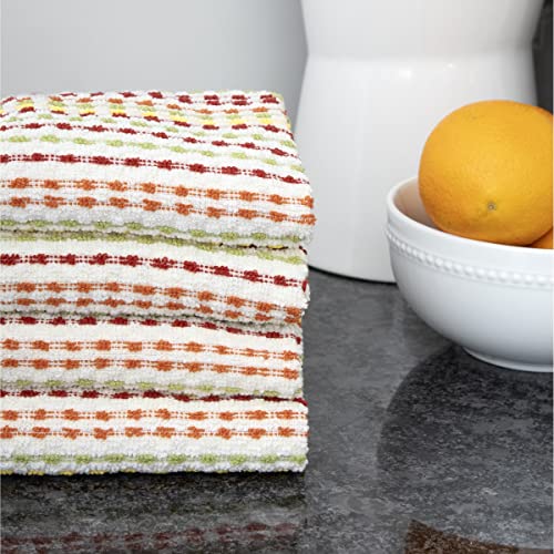 Ritz Pebble Bar Mop, Holiday Red-Green, 4 Towel Set