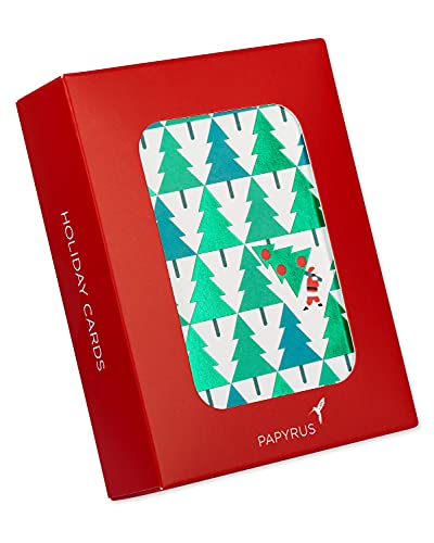 Papyrus Petite Holiday Cards Boxed with Envelopes, Wonderful Holiday, Wreath (20-Count)