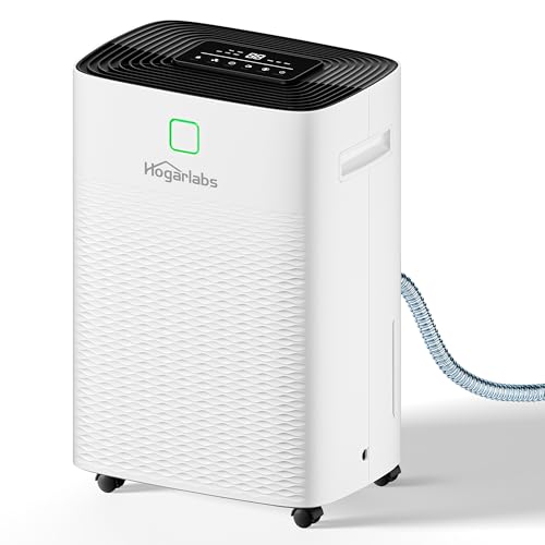 34 Pint Dehumidifiers for Home Basements, with 3 Working Modes, Overflow Protection, and Auto Shut off Restart. Ultra Silent Dehumidifier with Drain Hose, Intelligent Humidity Control