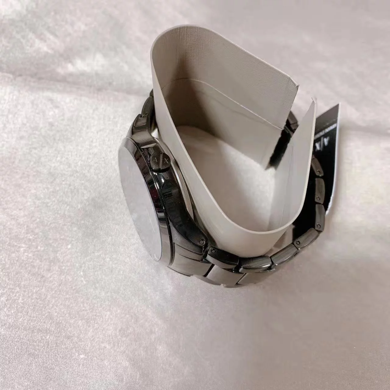 Black Stainless Steel Mens Watch AX2189