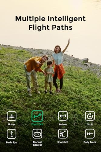 X1 Drone with Camera, Self-Flying Camera Drone with Follow Me Mode, Foldable Mini Drone with HDR Video Capture, Palm Takeoff, Intelligent Flight Paths, Hands-Free Control Black (Standard)