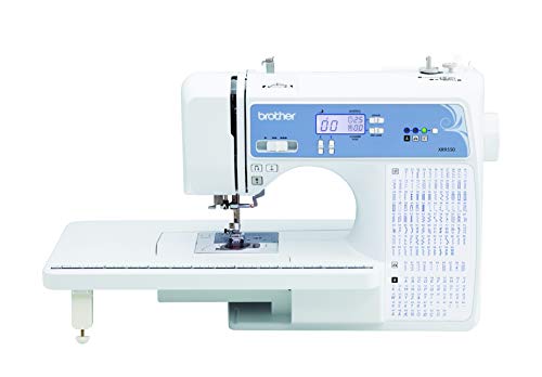 Brother Sewing and Quilting Machine, Computerized, 165 Built-in Stitches, LCD Display, Wide Table, 8 Included Presser Feet, White, 20x12x17