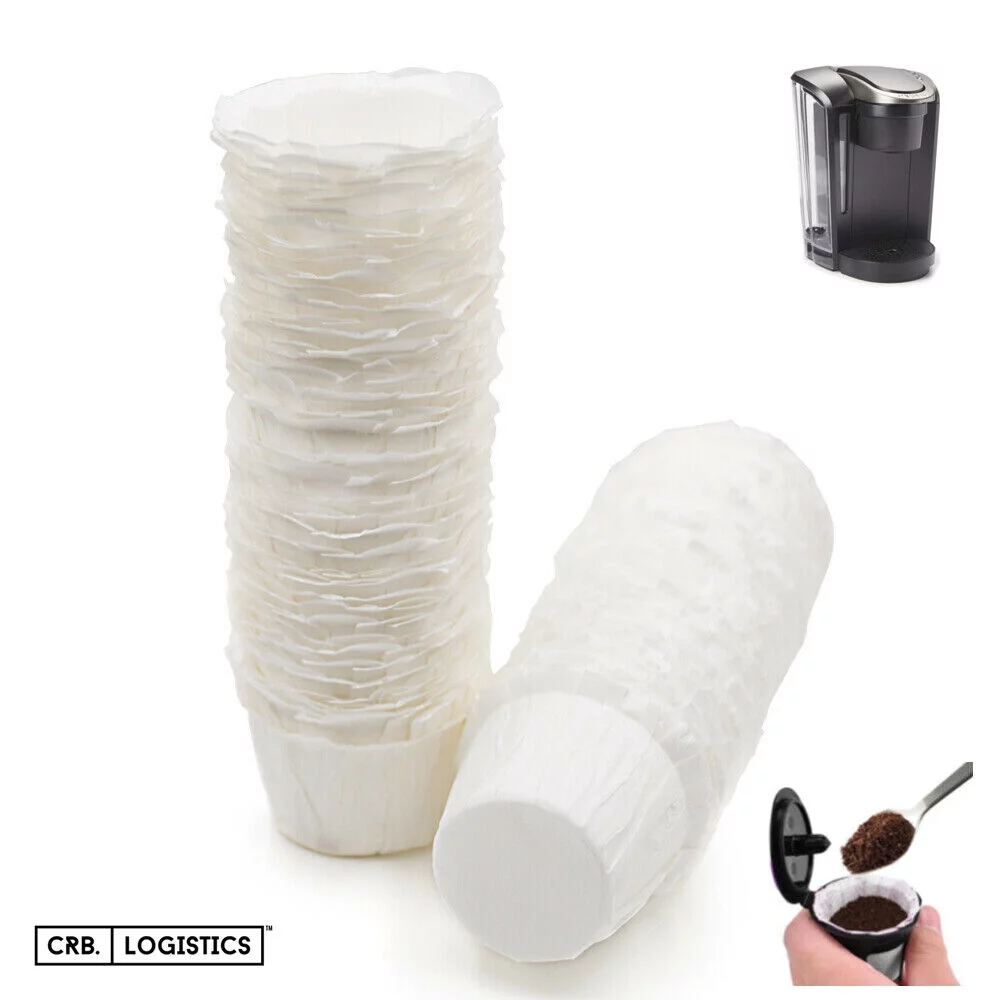 Disposable Paper Filter Cups for Reusable Coffee Pods Keurig K-Cup 100 pcs