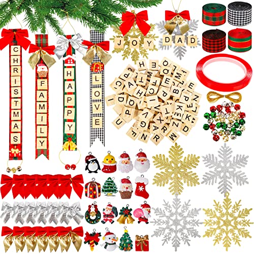 MGparty 312 Pieces Christmas Ornaments DIY Christmas Tree Ornaments Xmas Arts and Crafts Decorations Supplies for Kids Adults