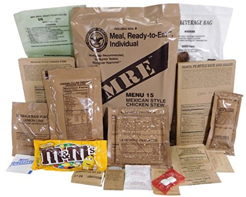 Genuine Military MRE Meal with Inspection Date September 2017 or Newer (Chili Macaroni)