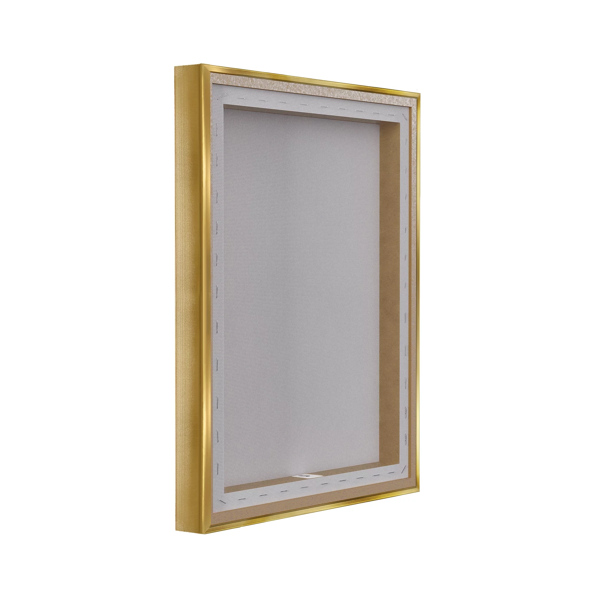 Stupell Industries Deer in Mountain Scenery Animals & Insects Painting Gold Floater Framed Art Print Wall Art, 25 x 31