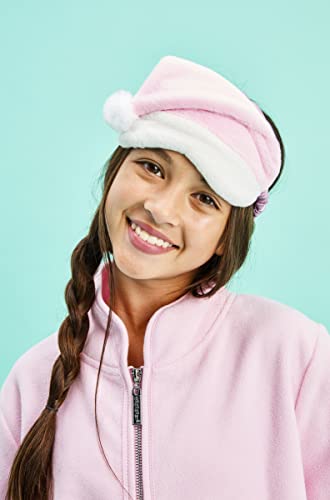 iscream Bright Holiday Satin-Lined Embroidered Fleece Sleep Mask - Ol' St. Nick