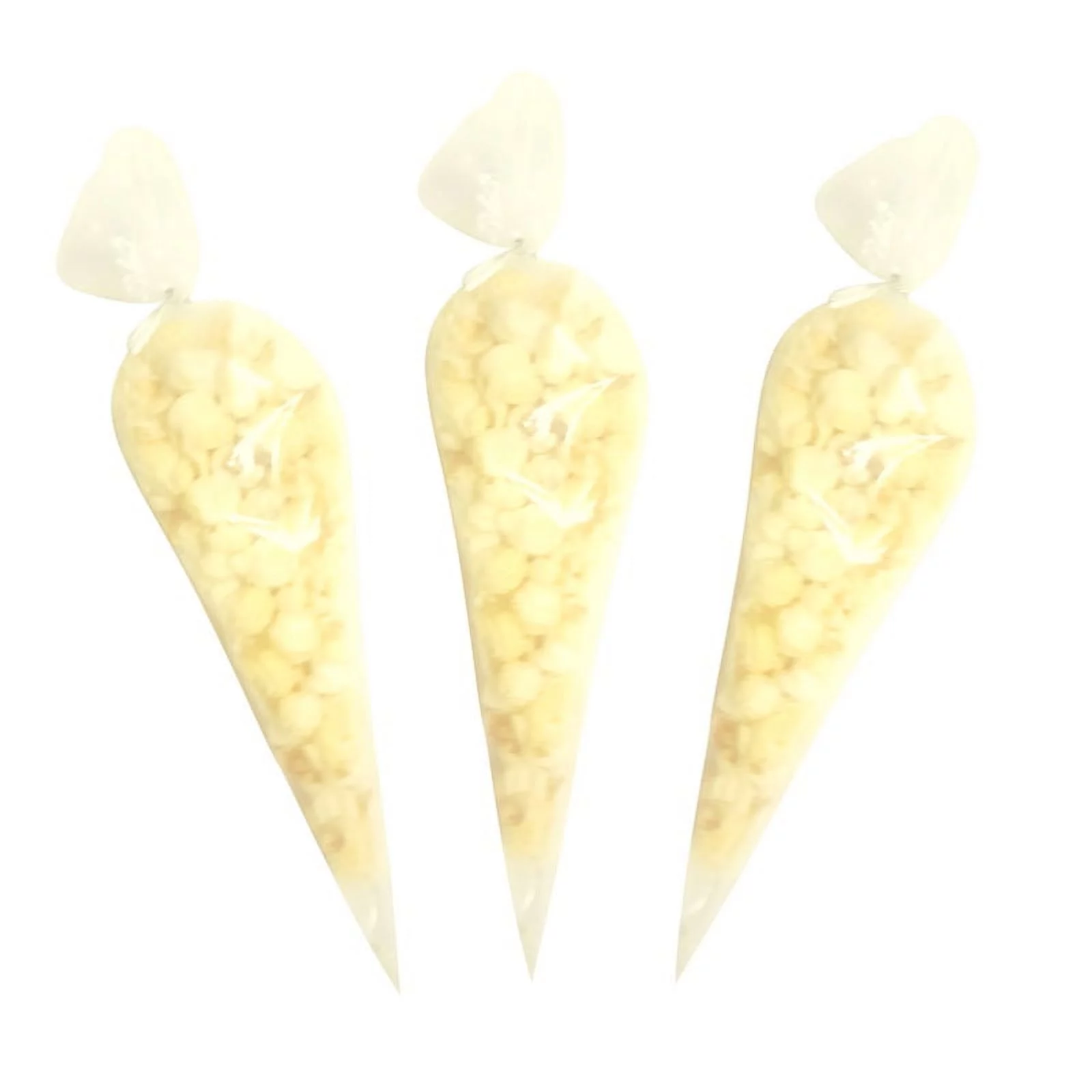 Just Popped - Gourmet Butter Colored and Flavored Popcorn Cone Bags - Party Favor Baby Shower Best Popcorn - Gluten Free Non-GMO Fresh Pop-And-Go Snack - Perfect Gift 2 Cups Per Case - 24 Pack - White