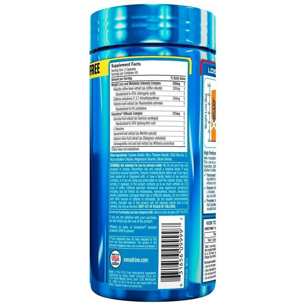 Xenadrine Ultimate Weight Loss Supplement 120 Capsules