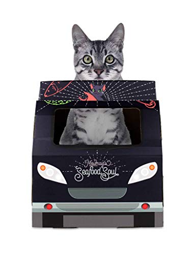 Christmas Cat House & Cat Scratcher w/Bonus Catnip Included