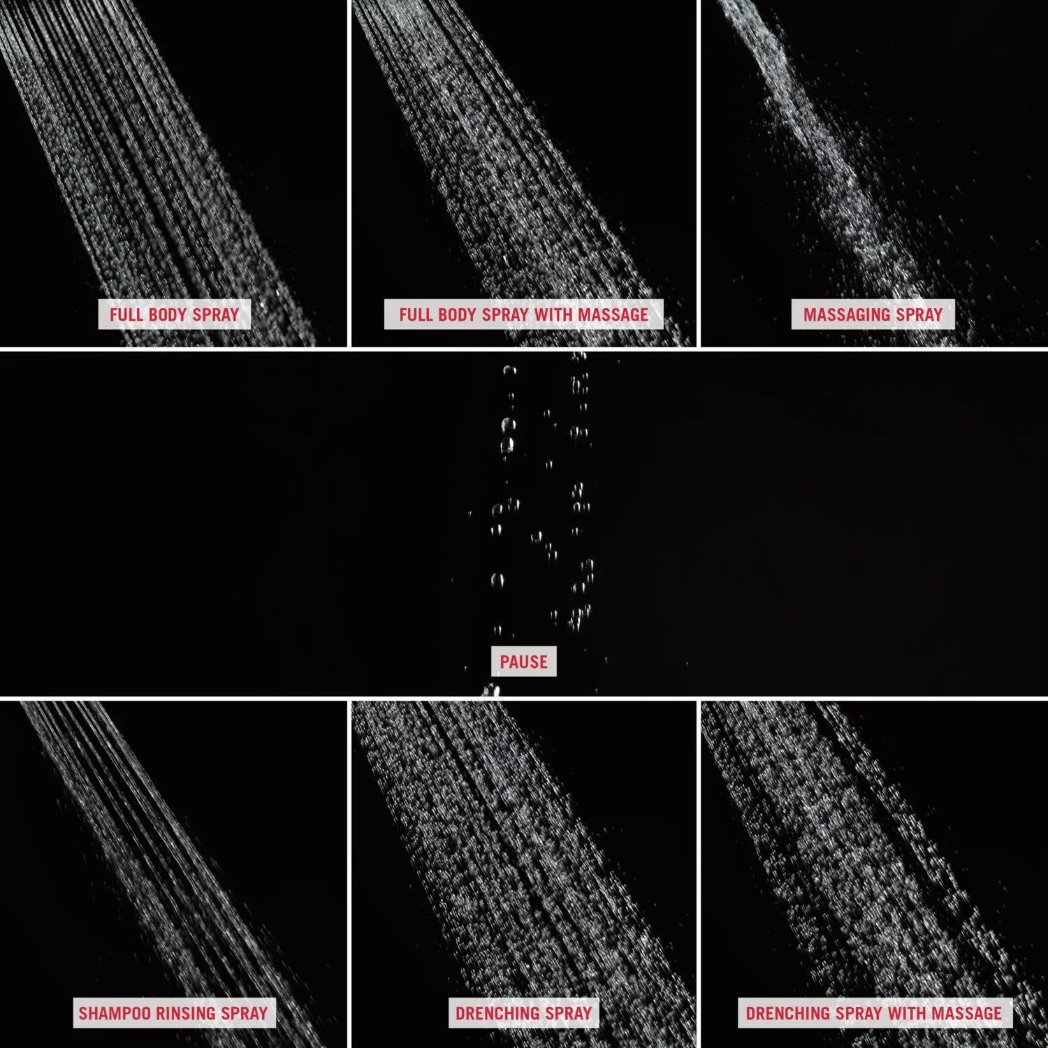 Delta Chrome 7 settings Showerhead 1.75 gpm