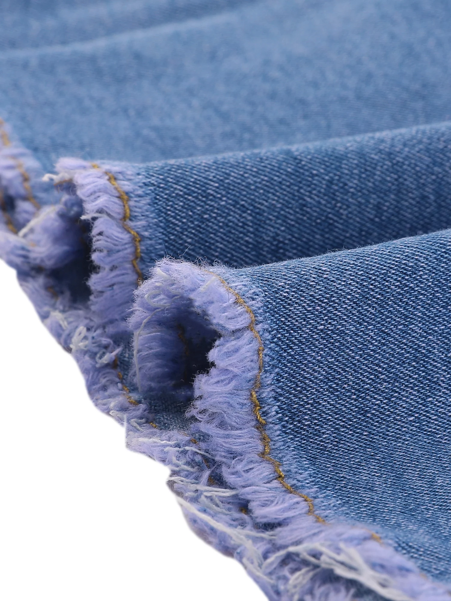 Allegra K Women's Denim Skirt Raw Hem Button Down A-Line Midi Jeans Skirts