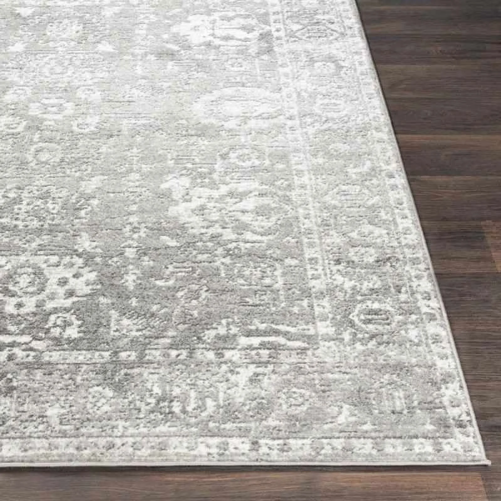 Mark&Day Area Rugs, 9x12 Kedrick Traditional Gray Charcoal White Area Rug (8'10