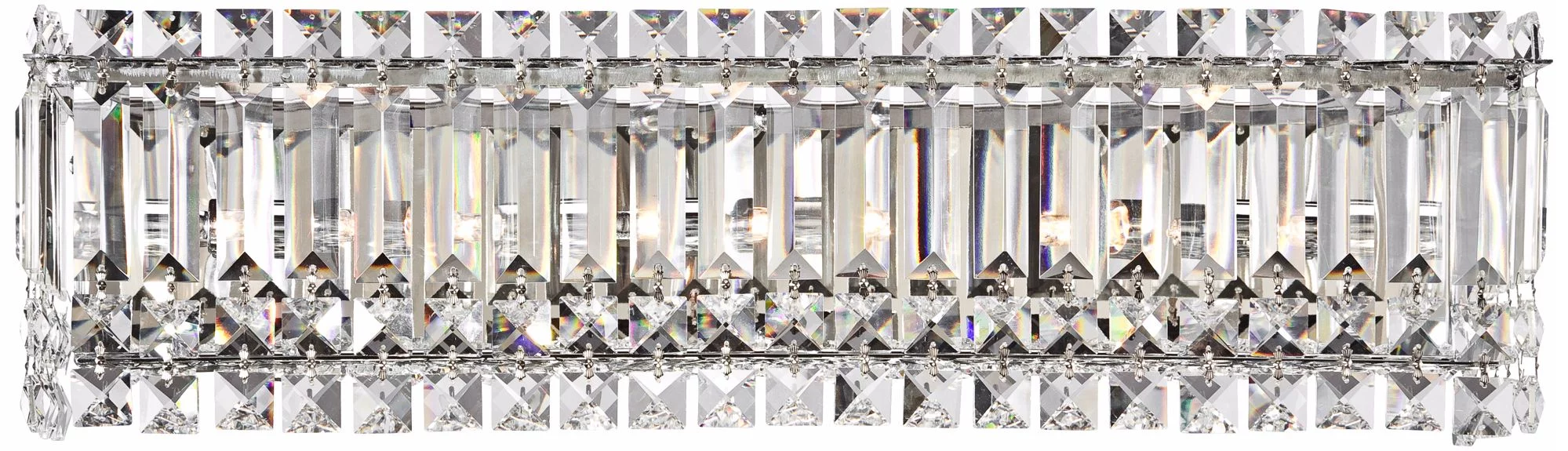 Possini Euro Design Crystal Columns Modern Wall Light Chrome 23