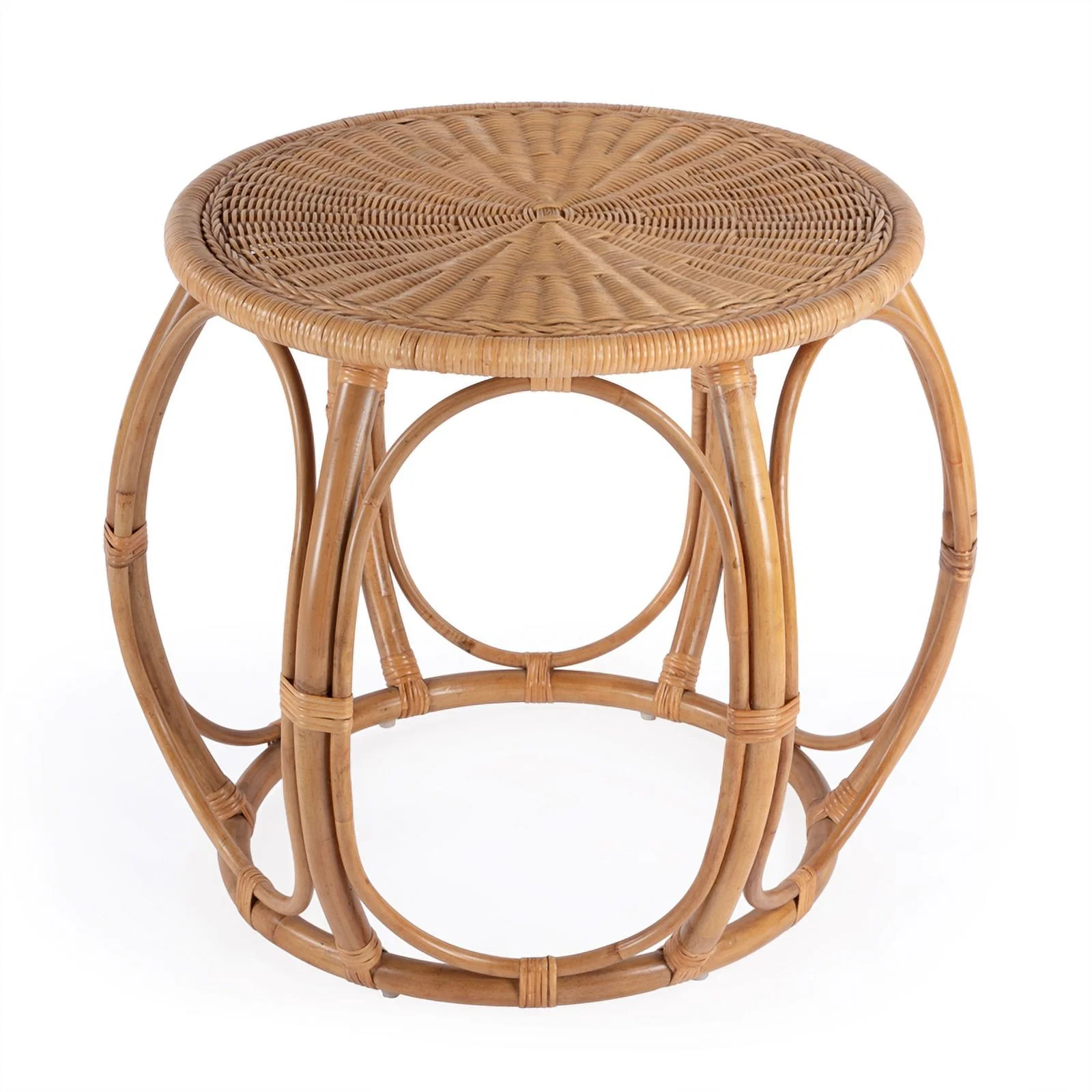 Butler Specialty Company Savannah Woven Rattan Round End Table - Natural