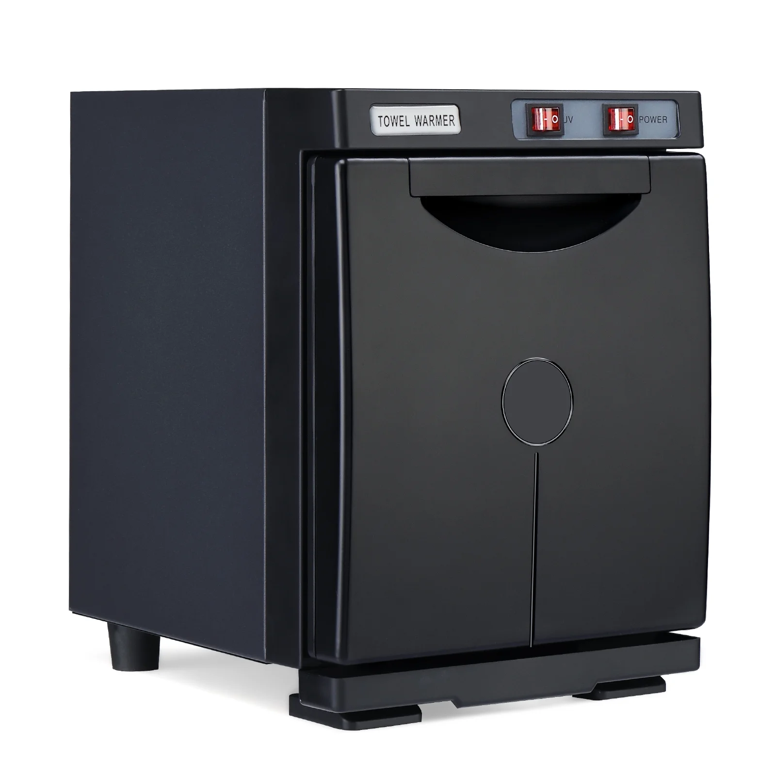 5L Hot Towel Warmer UV Sterilizer Cabinet Beauty Salon Nail Facial Health Capacity 10-15 Towels, Black Finish