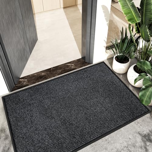 Vicwe Indoor Outdoor Door Mat, 4'x6' Heavy Duty Front Door Mat, Non-Slip Washable Doormats Entrance Mats, Dirt Resistant and Absorbent Doormat, Commercial Outdoor Entrance Floor Mat for Home Office