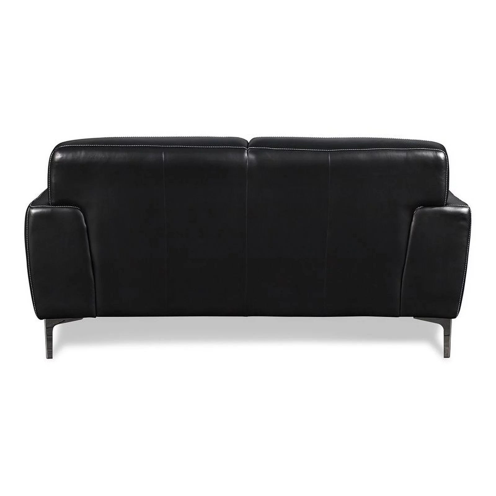 New Classic Furniture Carrara Top Grain Italian Leather Loveseat in Black