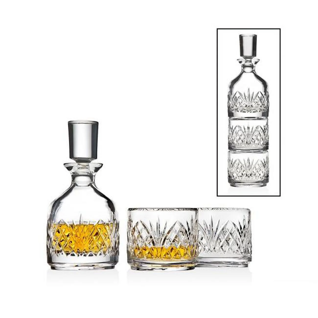 3.43 x 3.43 x 12.76 in. 10 oz Dublin Stacking Decanter Glass Cup