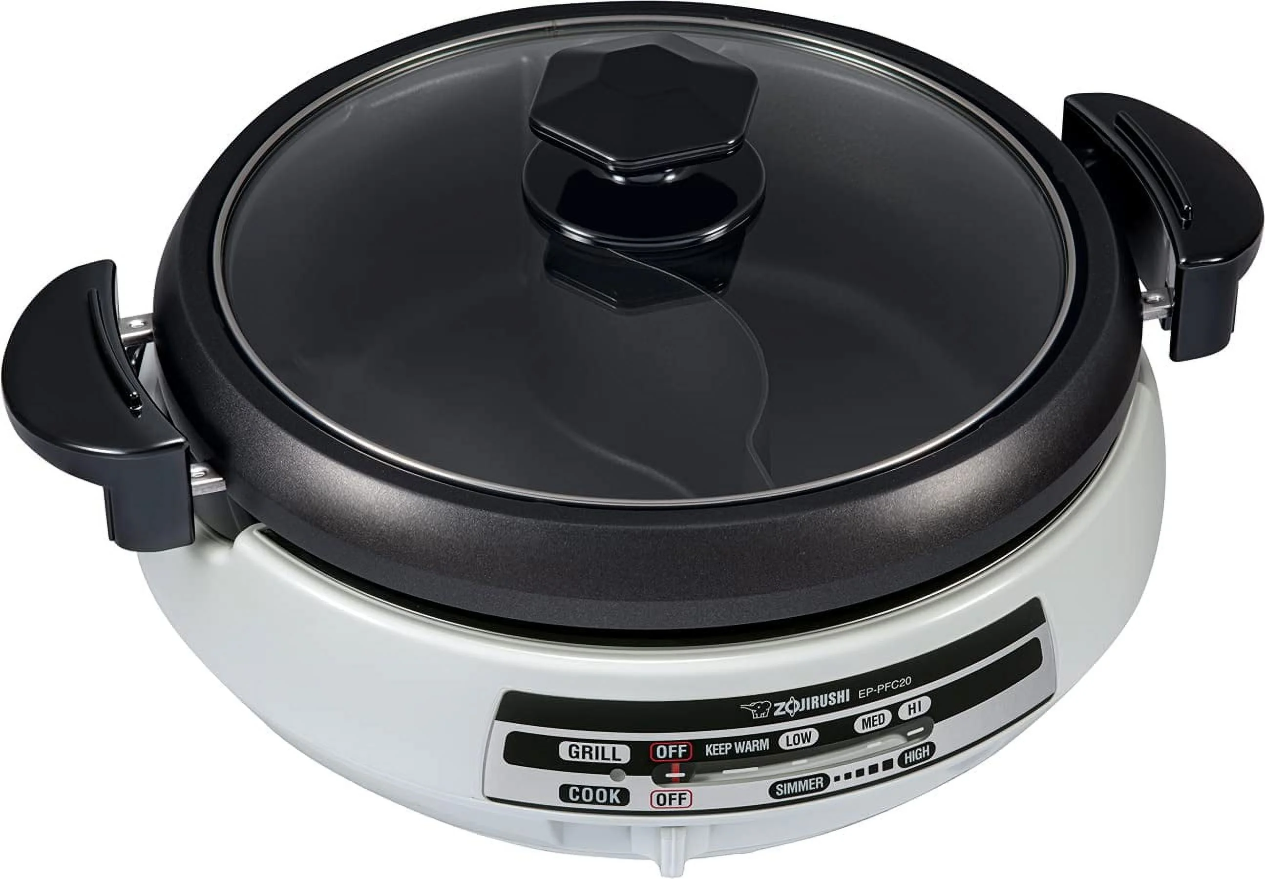 Zojirushi EP-PFC20HA  Gourmet d\u2019Expert® Electric Skillet for Yin Yang Hot Pot