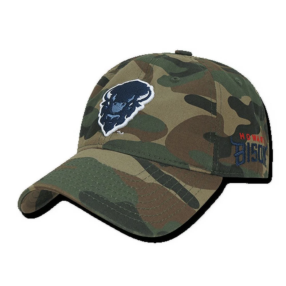 NCAA Howard University Bison 6 Panel Relaxed Camo Camouflage Baseball Caps Hats