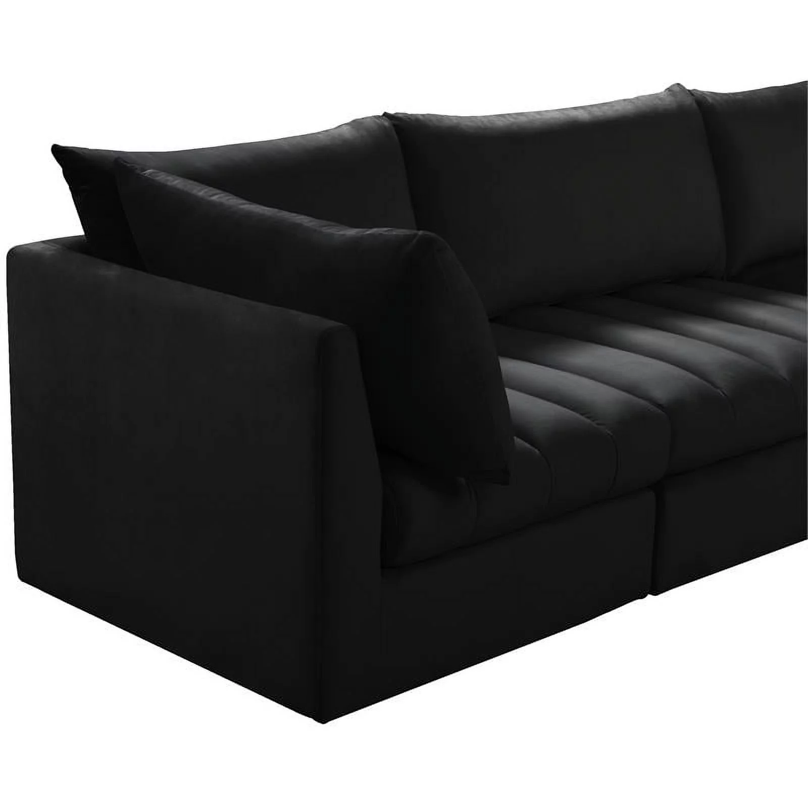 Meridian Furniture Jacob Black Velvet Modular Sectional