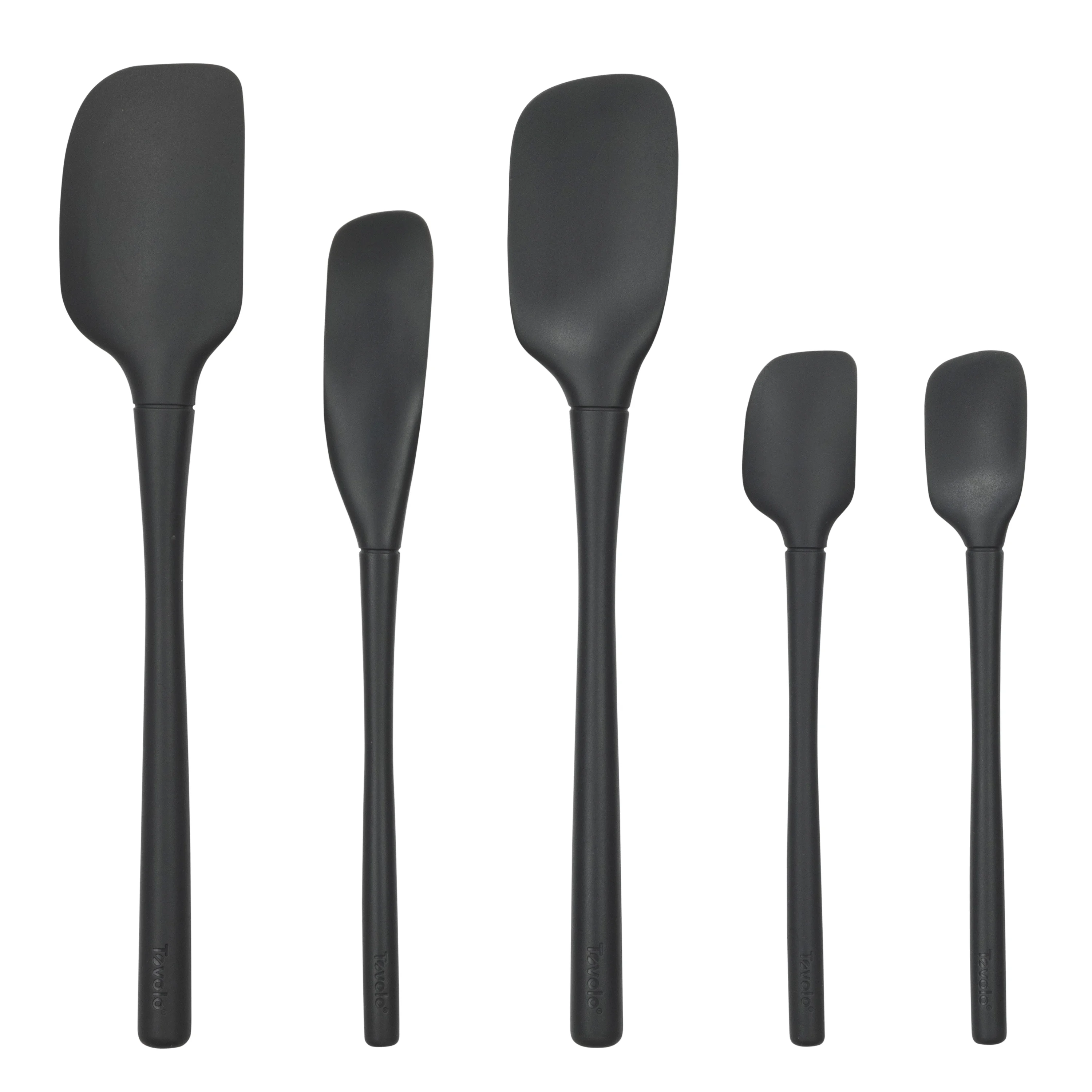 Tovolo Flex-Core Spatula All Silicone Set (Set of 5) - Black