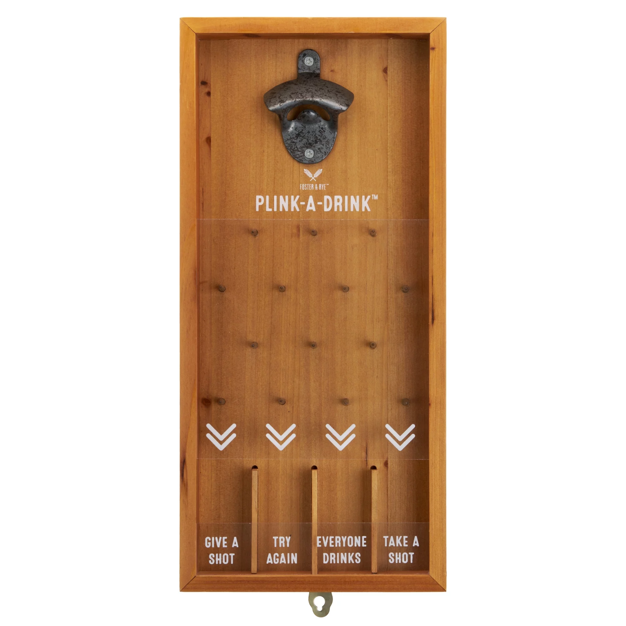 Foster & Rye Plink-A-Drink Wall Mounted Bottle Opener & Catcher