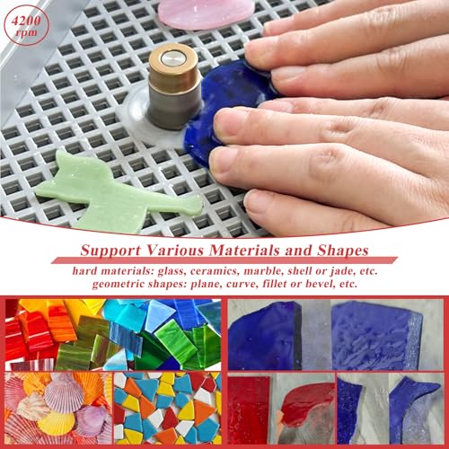 Stained Glass Grinder, Portable Glass Grinder Art Grinding Tool with 5/8